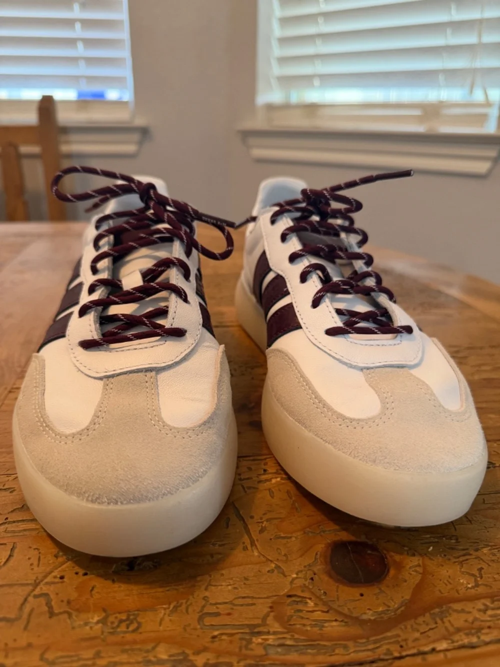 Adidas Maroon & White Barreda Decode Confetti Shoes Men 8/Women's 9.5